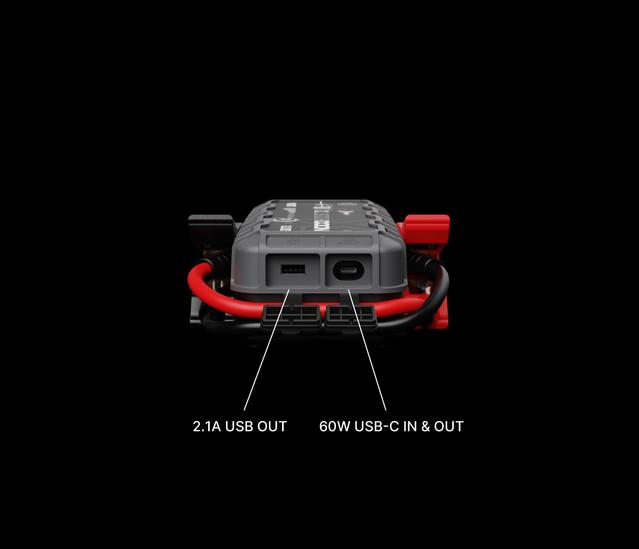 GBX75 USB Ports 60W USB C In _ Out and 2.1A USB Out